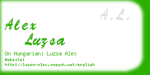 alex luzsa business card